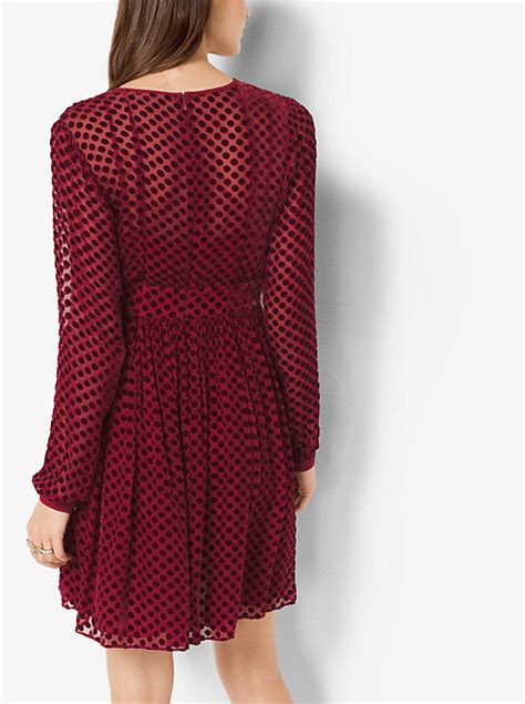 michael kors velvet devore dress|Polka Dot Devoré Velvet Dress .